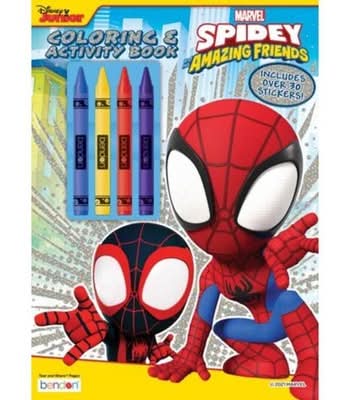 Bendon Spide Amazing Friends Coloring Book Crayons