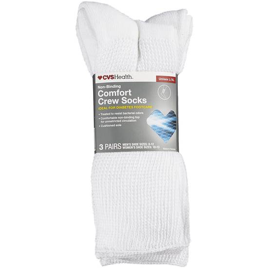 CVS Health Diabetic Socks White, L/XL