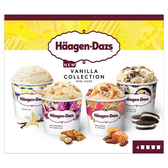 Häagen-Dazs Vanilla Collection Mini Cups Ice Cream 4 x 95ml
