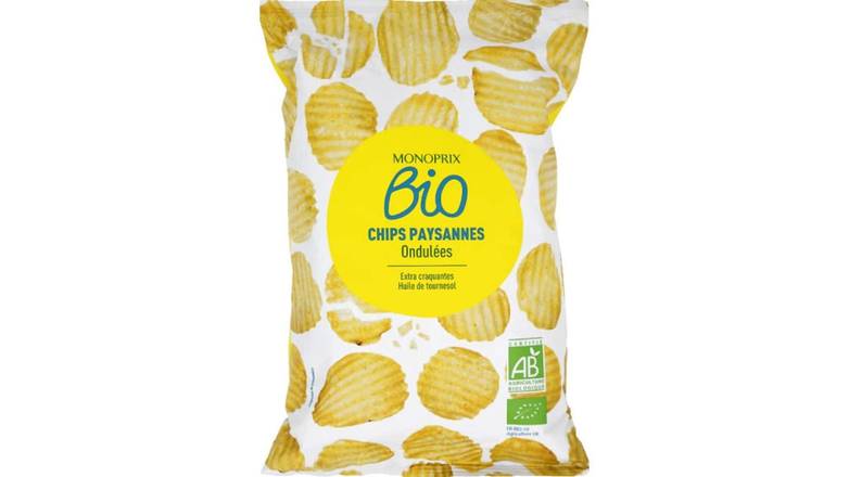 Monoprix Bio Chips paysannes ondulées bio Le paquet de 125g