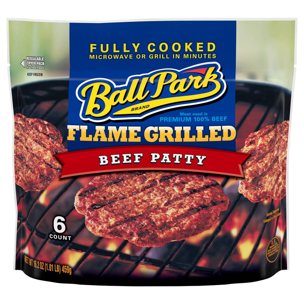 Ball Park Flame Grilled Beef Patty (6 ct)