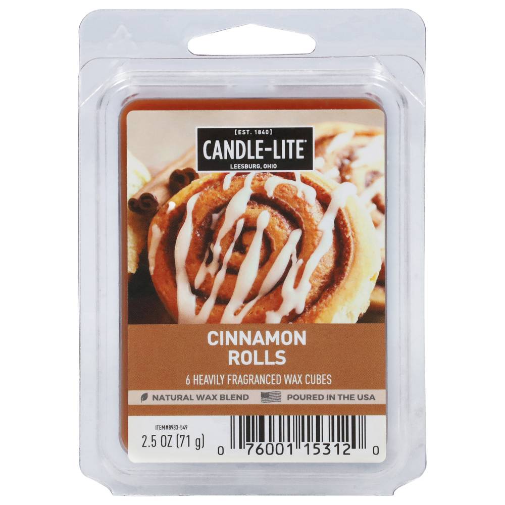 Candle-lite Cinnamon Rolls Wax Cubes, Heavily Fragranced (6 ct)