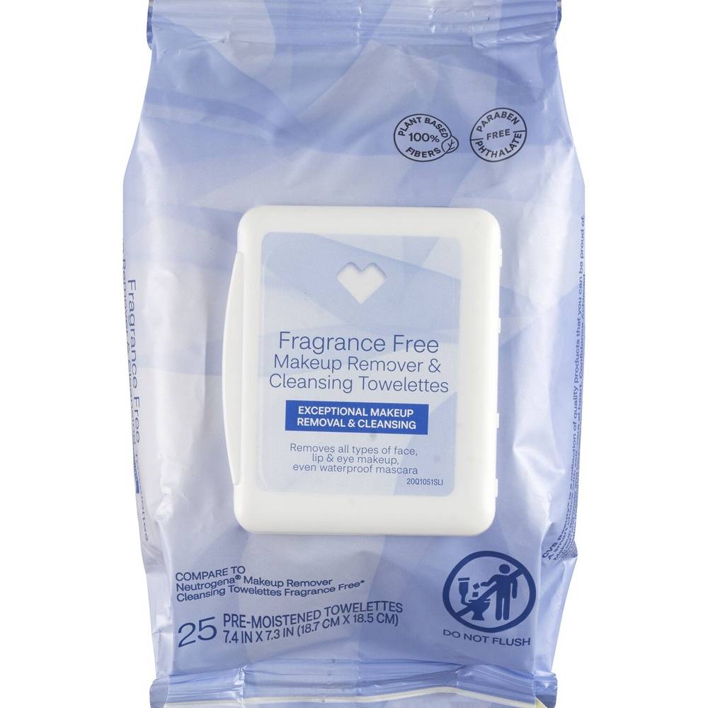 CVS Beauty Fragrance-Free Makeup Remover Towelettes, 25/Pack