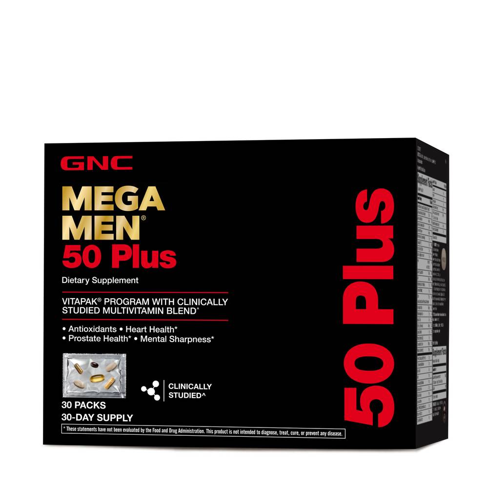 Gnc Mega Men 50 Plus Vitapak Dietary Supplement (30 ct)