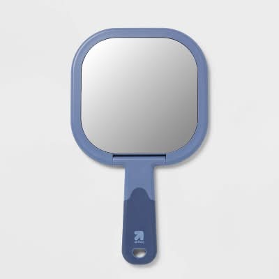 up&up 2-Sided Handheld Makeup Mirror 1x and 5x Magnification, Large