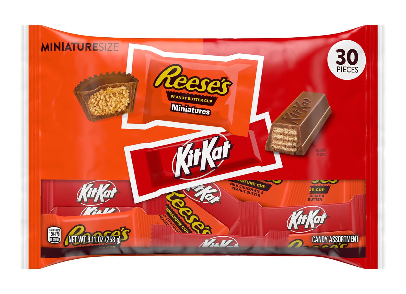 Reese's Kit-Kat Snack Size Chocolate Bar Mix (12 oz, 40 ct)