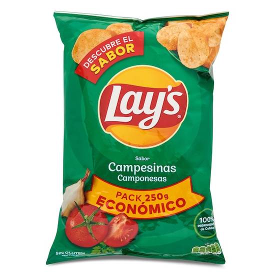 Patatas fritas sabor campesina Lay's bolsa (250 g)