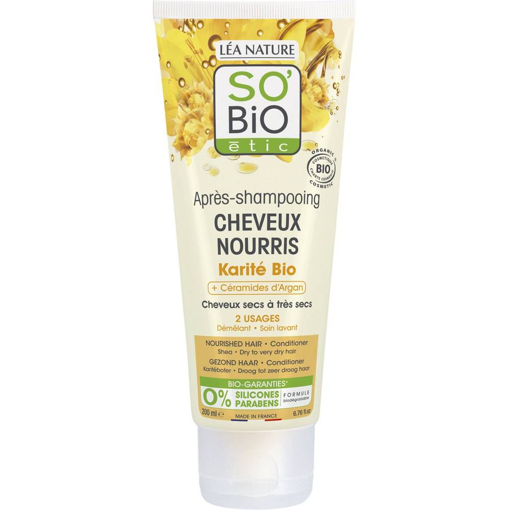 So'bio Etic - Après shampoing cheveux nourris karité (200 ml)
