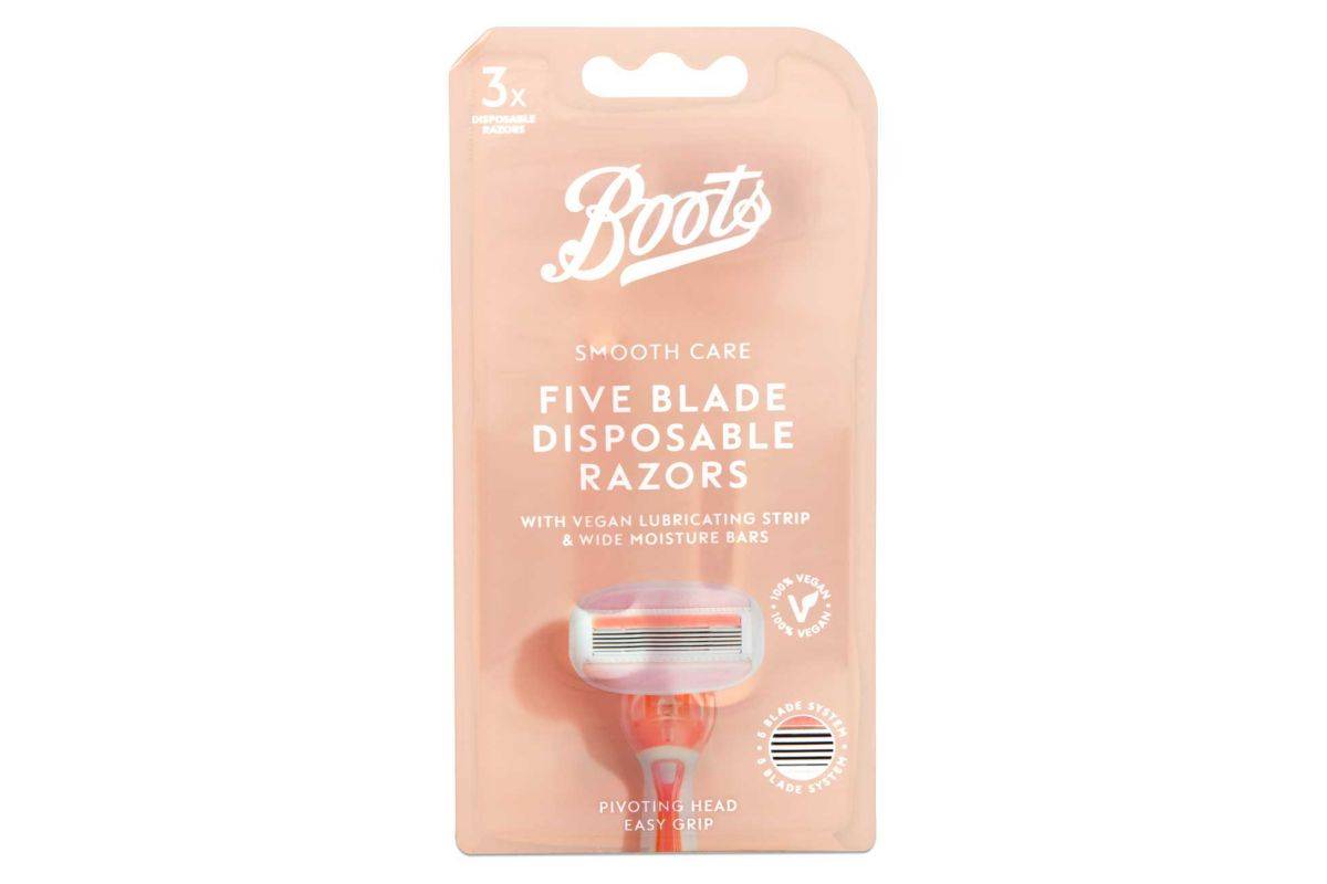 Boots Smooth Care 5 Blade Disposable Razors 3pk