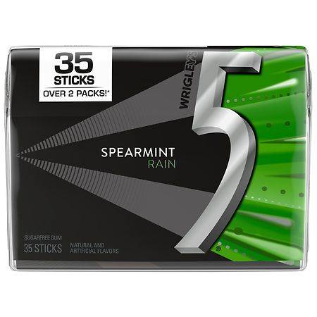 Five Sugarfree Gum Spearmint Rain - 35.0 ea