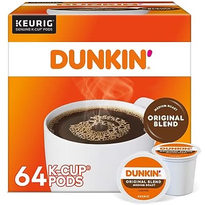 Dunkin' Original Blend Coffee Keurig® K-Cup® Pods, Medium Roast, 64 Pods/Box (5000380571)