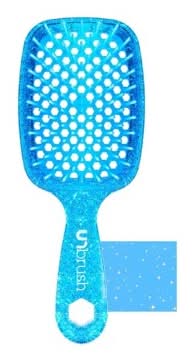 UNbrush Detangler Hair Brush, Glitter Sapphire