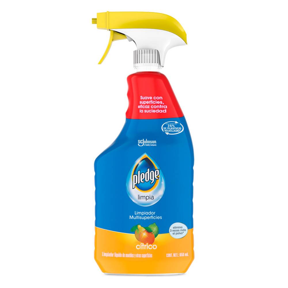 Pledge limpiador multisuperficies cítrico (spray 650 ml)