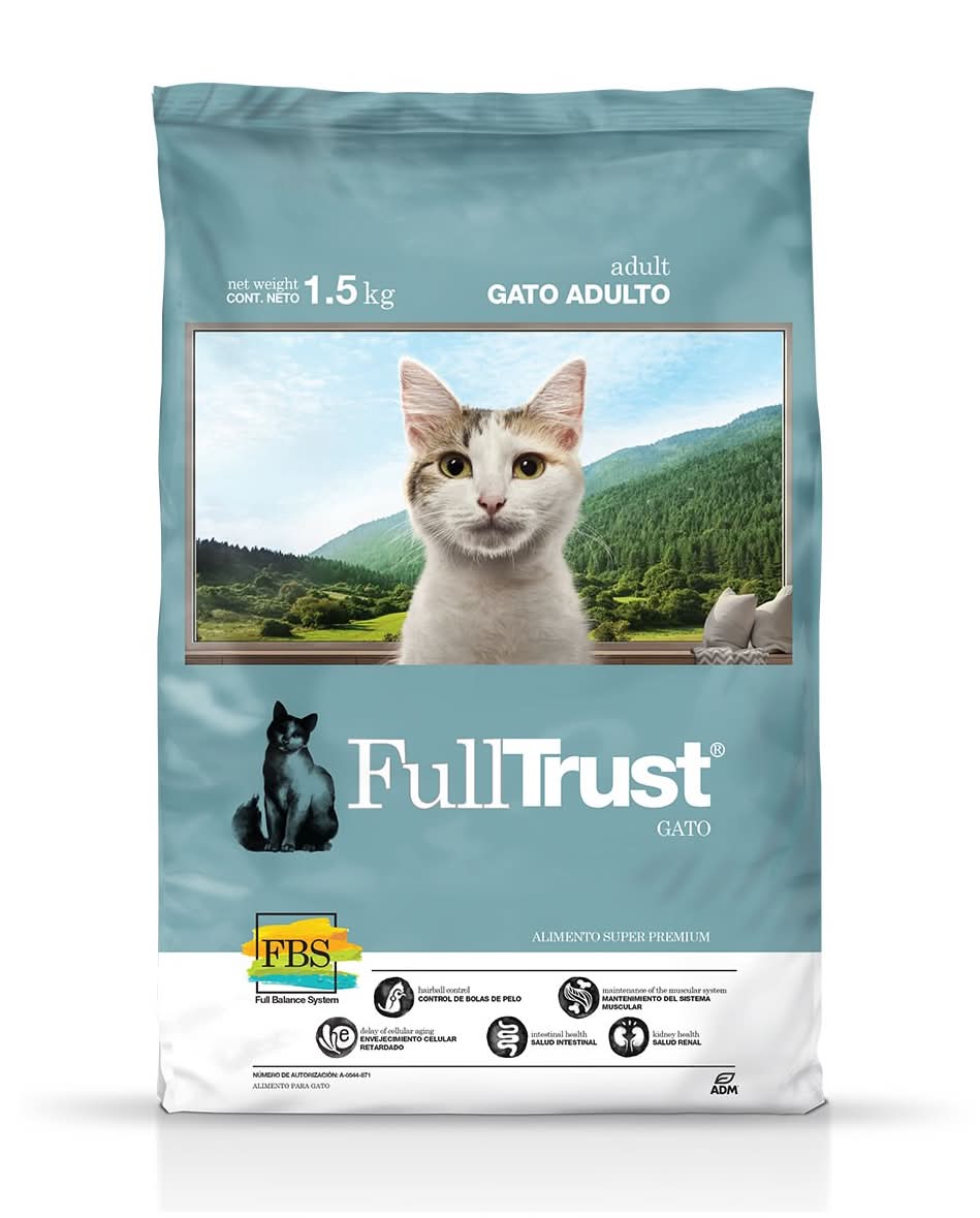 Full Trust · Alimento super premium seco para gatos, Adulto (1,5 kg)