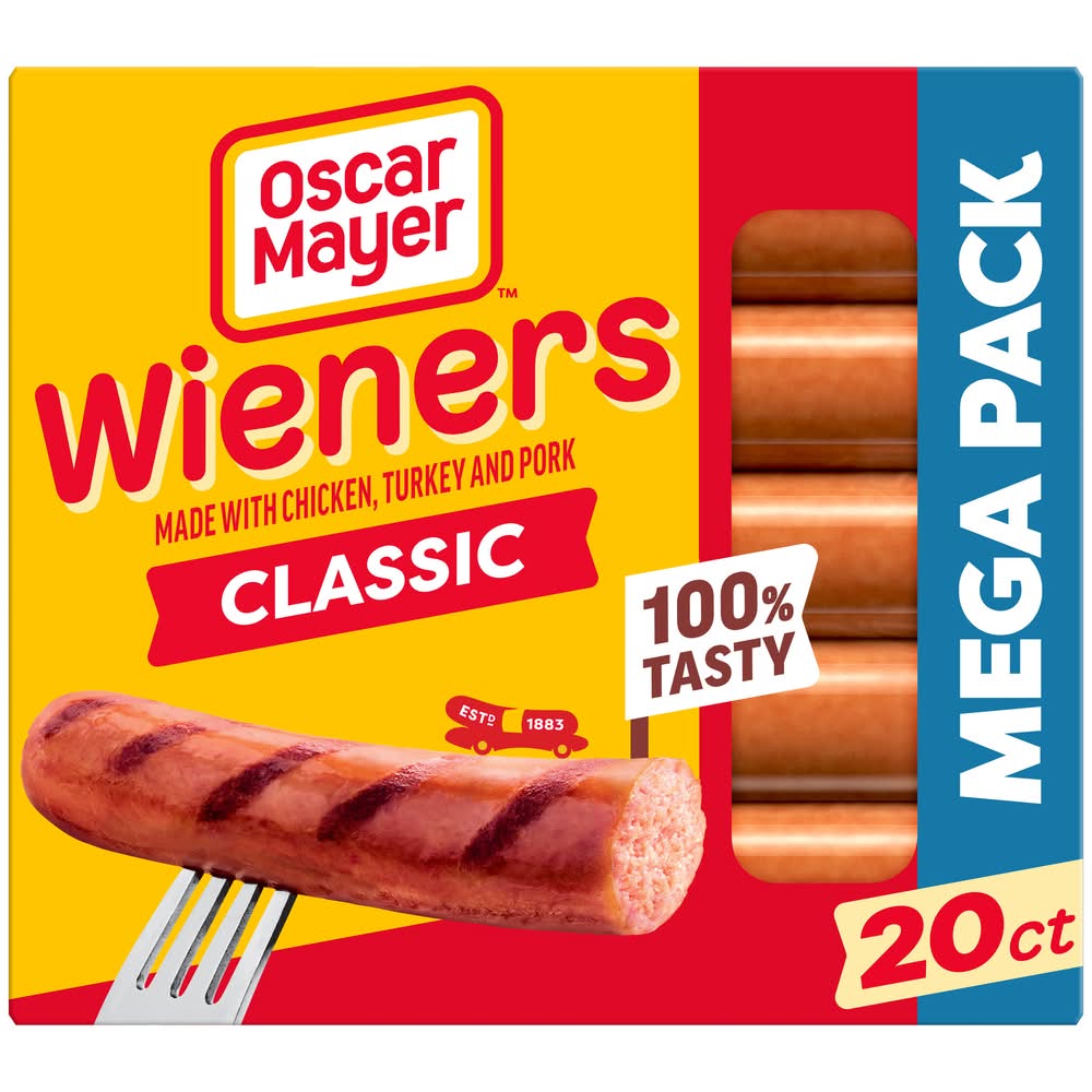 Oscar Mayer Uncured Wieners Made With Turkey Chicken Pork (32 oz, 20 ct)
