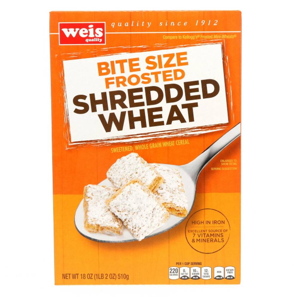 Weis Quality Cereal Bite Size Frosted Shredded Wheat Cereal (18 oz)