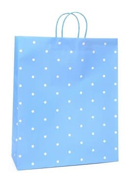 Spritz Gift Bags, Jumbo, White-Blue