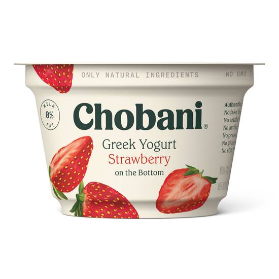Chobani Non-Fat Greek Yogurt Strawberry Bottom (5.3 oz)