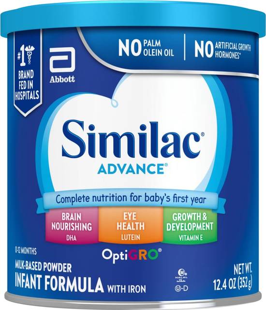 Similac Advance Optigro Infant Formula Milk-Based Powder
