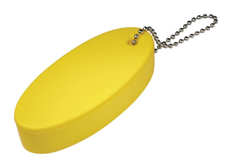 Hillman Foam/Metal Yellow Sporting Accessories Floating Keychain