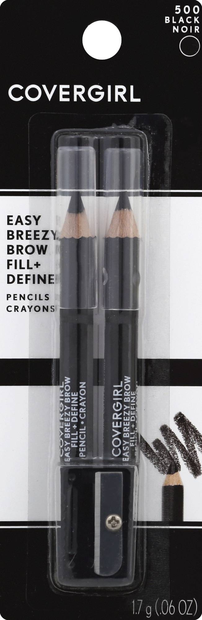 CoverGirl 500 Black Brow Pencils (0.1 oz)