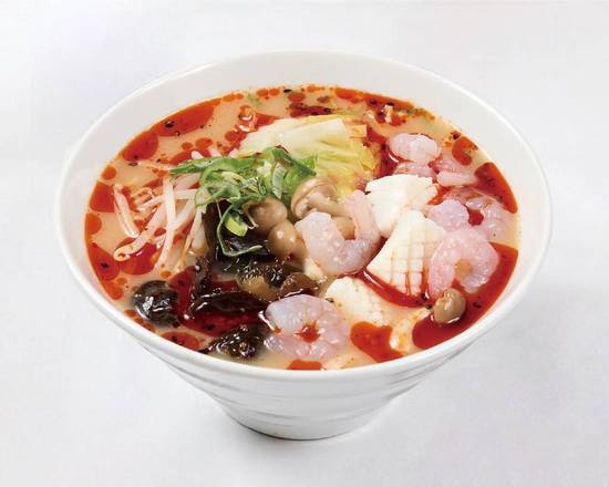イカとエビ入り🐟豆乳麻辣湯