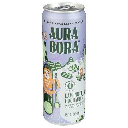 Aura Bora Lavender Cucumber Herbal Sparkling Water