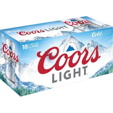 Coors Light 18 Pack 12oz Can