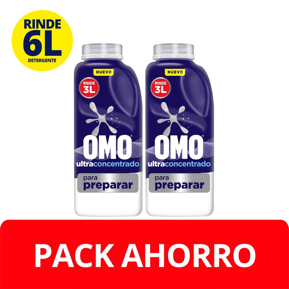 OMO · Detergente líquido para diluir (2 x 500 ml)