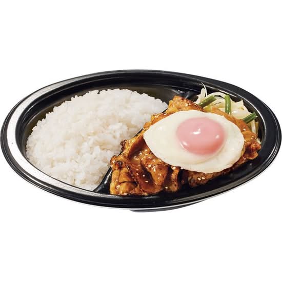 目玉焼きW豚しょうが焼き弁当 Special Ginger Pork (Double) Bento w/Sunny-Side-Up Egg