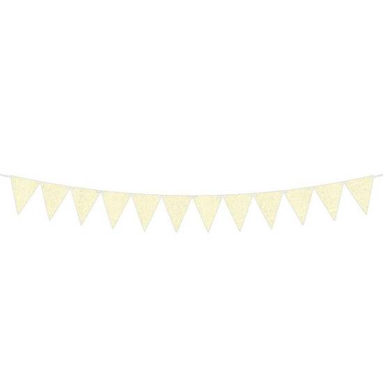 Create Your Own Glitter White Pennant Banner