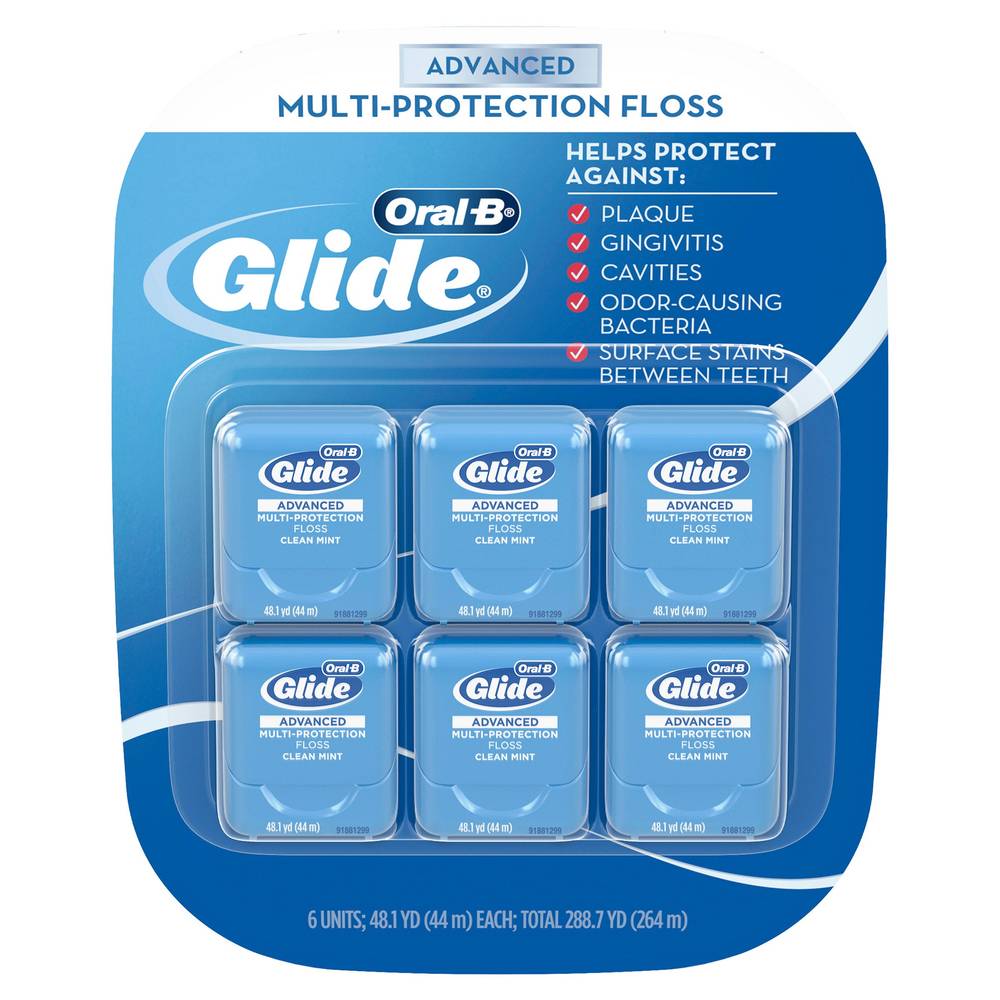 Oral-B Glide Advanced Multi Protection Floss, 44 m (6 pack)