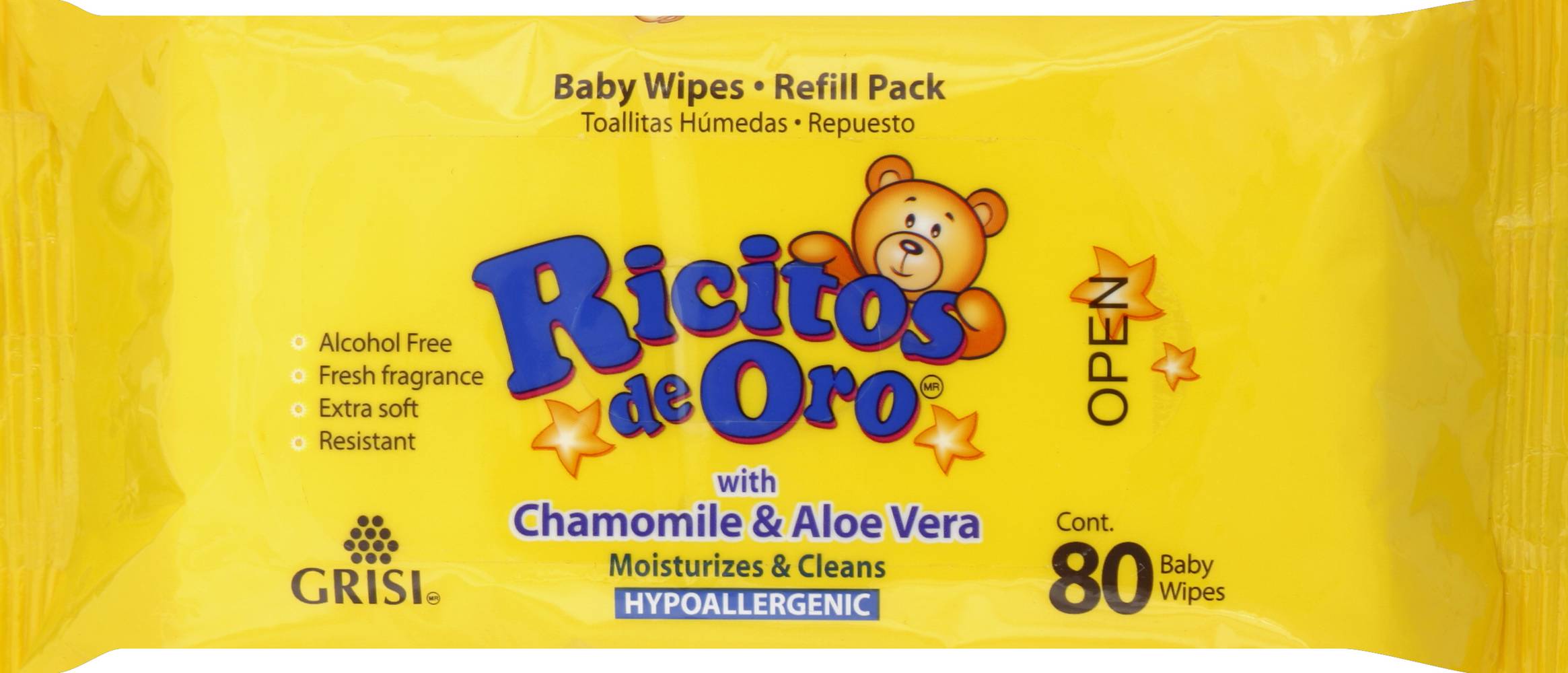 Ricitos de Oro Aloe Vera Baby Wipes