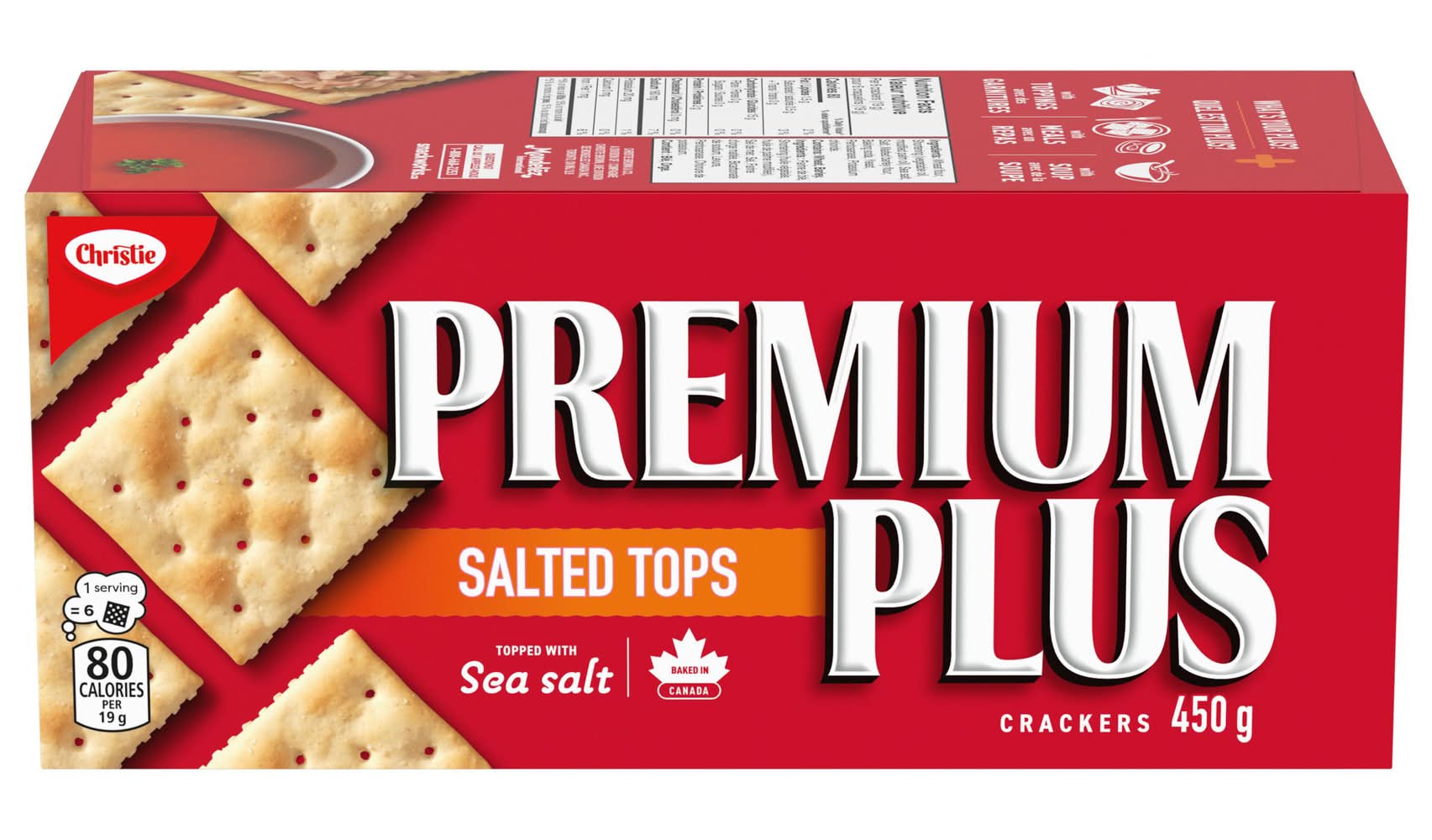 Premium Plus Crackers, Salted Tops (450 g)