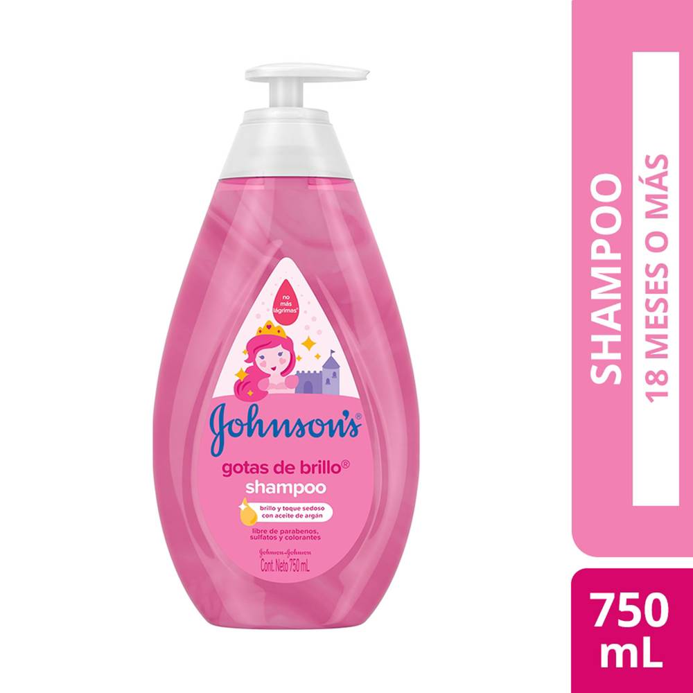 Johnson's shampoo gotas de brillo (750 ml)