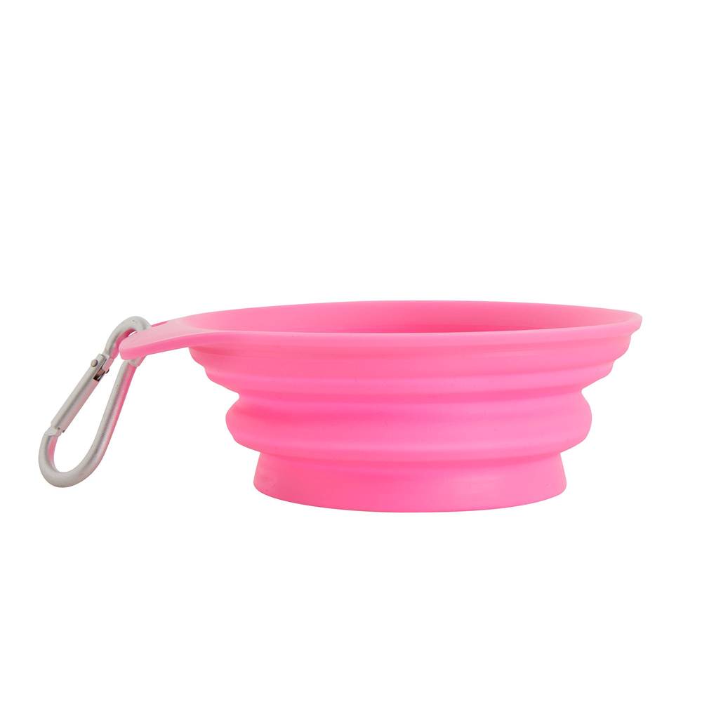 Arcadia Trail® Collapsible Travel Bowl (Color: Pink)