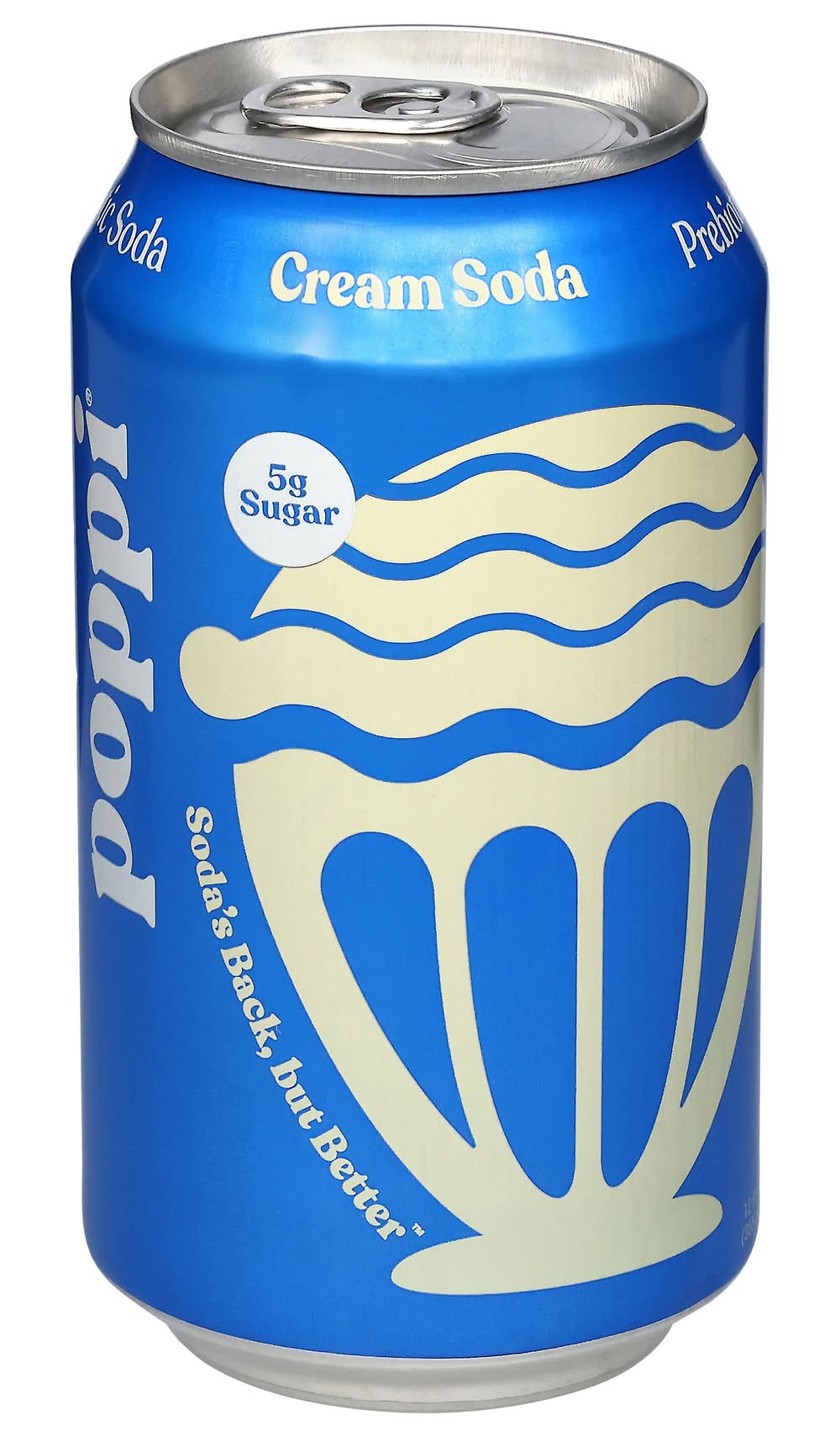 poppi Sparkling Prebiotic Soft Drink, Cream Soda (12 fl oz)