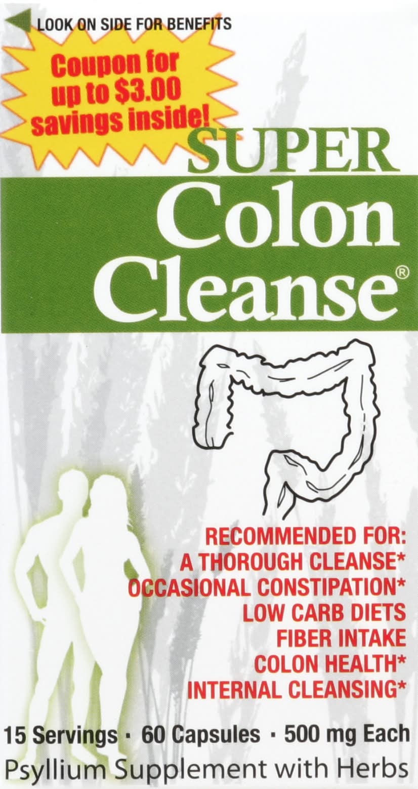 Colon Cleanse Psyllium Supplement With Herbs 500 mg