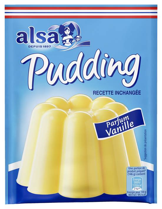 Alsa - Préparation pour pudding parfum vanille (3 pièces)