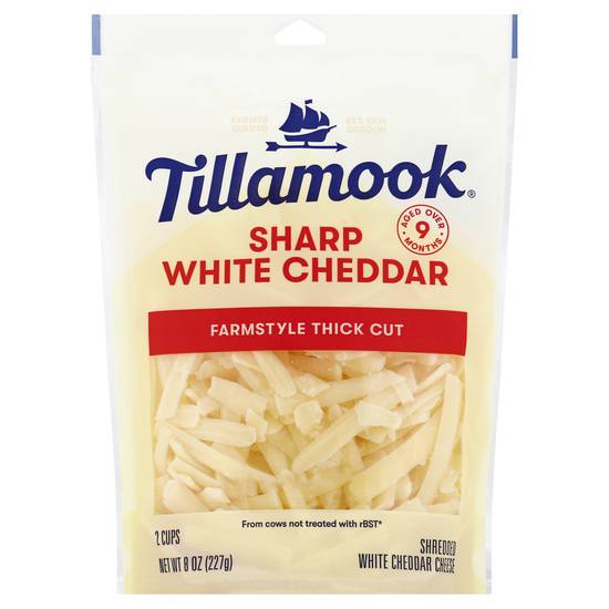 Tillamook Shredded Sharp White Cheddar (8 oz)