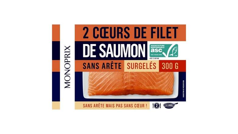 Monoprix - Coeurs de filets saumon asc surgelés