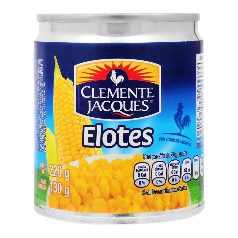 Clemente jacques granos de elote dorados en lata (lata 220 g)