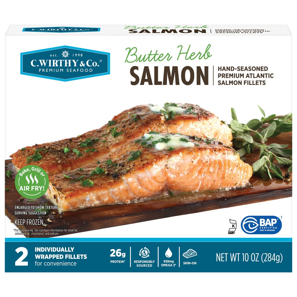 C.Wirthy & Co. Salmon Fillets, Butter Herb (10 oz, 2 ct)