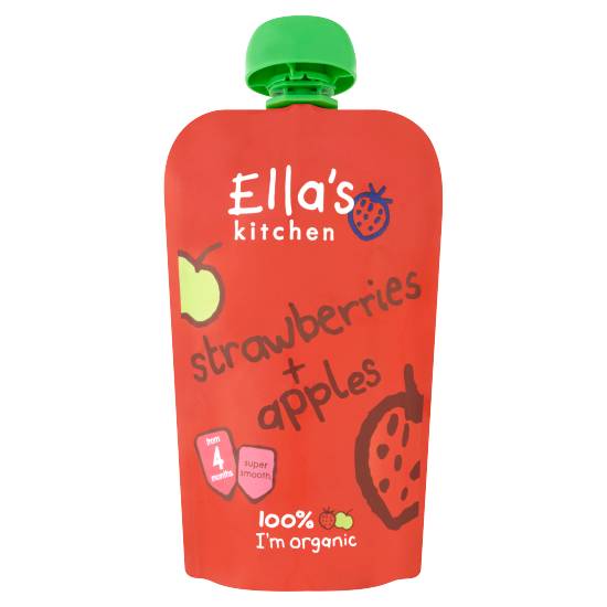 Ella's Kitchen Organic Strawberries and Apples Baby Pouch 4+ Months (120g)