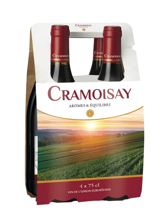 Cramoisay - Vin rouge caves vernaux (4 pièces, 75cl)