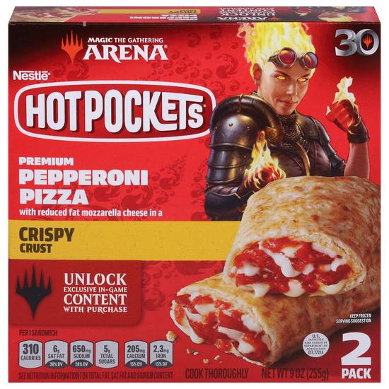 Hot Pockets Crispy Crust Premium Pepperoni Pizza Sandwiches (2 ct)