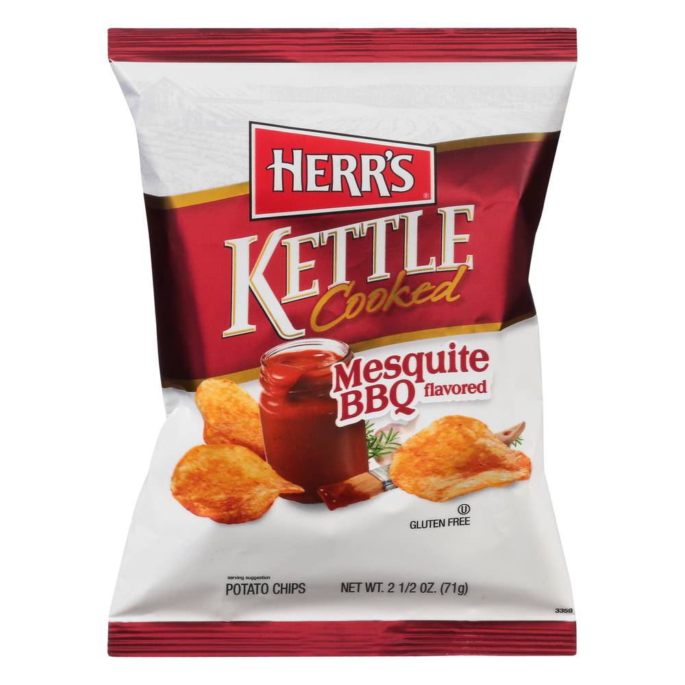 Herr's Kettle Cooked Mesquite Bbq Flavored Potato Chips (2.5 oz)