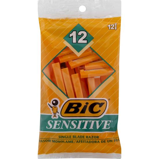 Bic Sensitive Single Blade Razors (12 ct)