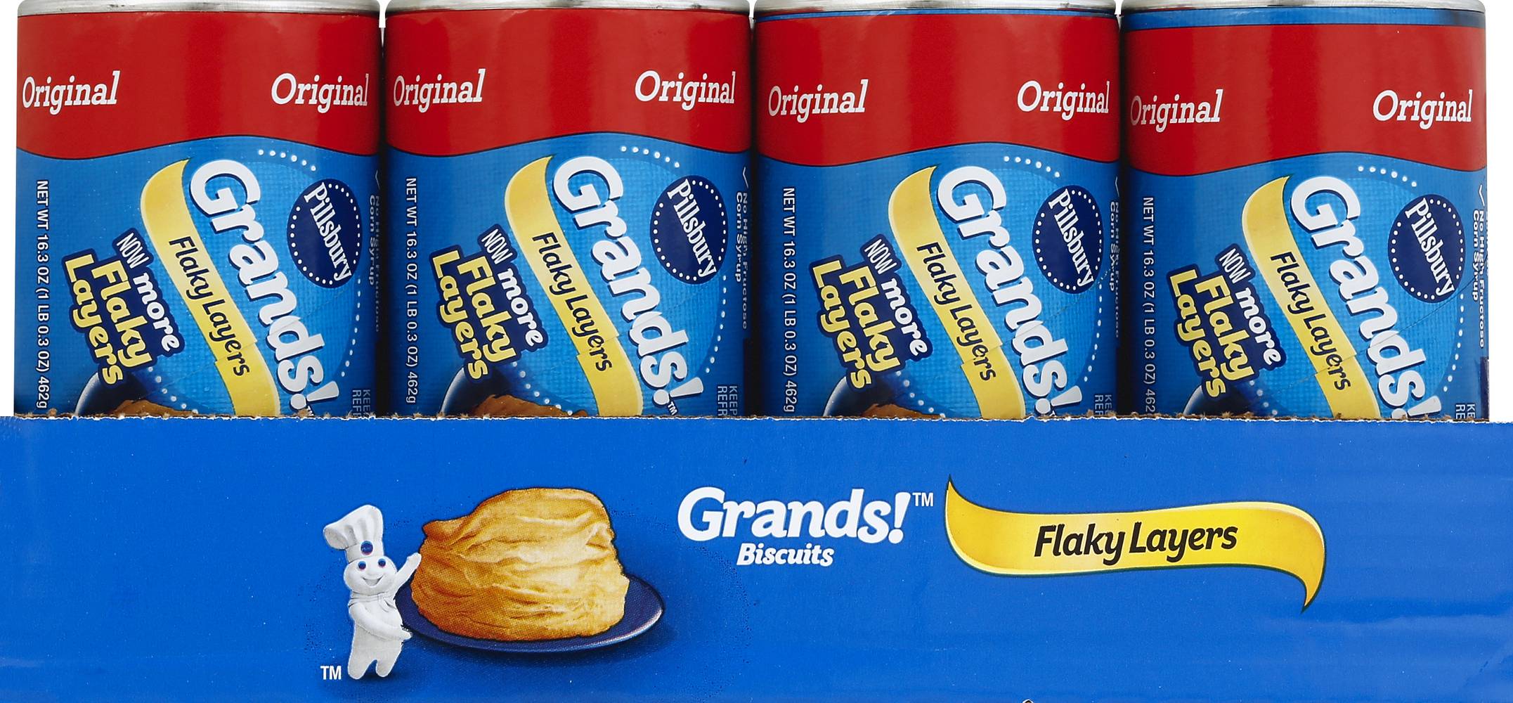 Pillsbury Original Grands Flaky Layers Biscuits (16.3 oz, 8 ct)