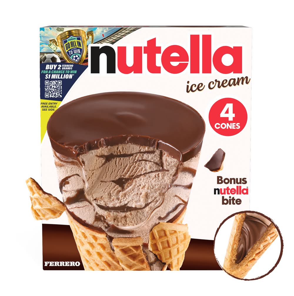 Nutella Ice Cream Cones (4 x 3.04 fl oz)